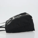 PRADA Robot Tote Bag Nylon Black Silver Auth SW2635M-4