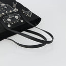PRADA Robot Tote Bag Nylon Black Silver Auth SW2635M-7