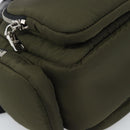 PRADA Hand Bag Nylon 2way Khaki Silver Auth SW2636SAM-13