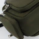 PRADA Hand Bag Nylon 2way Khaki Silver Auth SW2636SAM-15