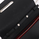 PRADA Robot Chain Shoulder Bag Saffiano Black Silver Auth SW2638SM-21