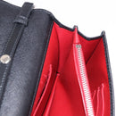 PRADA Robot Chain Shoulder Bag Saffiano Black Silver Auth SW2638SM-23