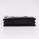PRADA Robot Chain Shoulder Bag Saffiano Black Silver Auth SW2638SM-5