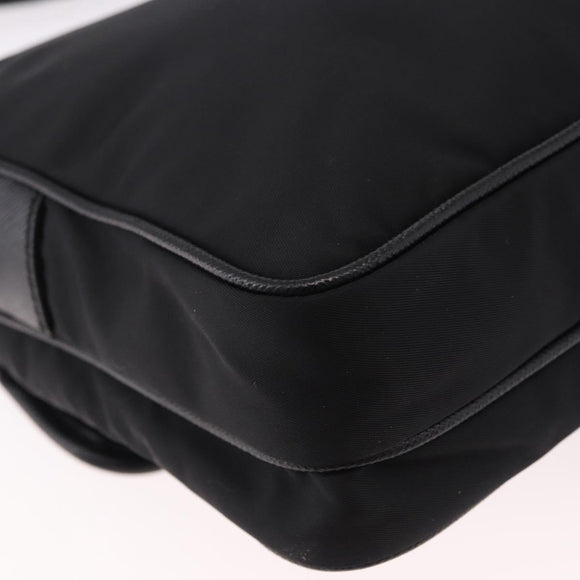 PRADA Shoulder Bag Nylon Black Silver Auth SW2639M