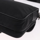 PRADA Shoulder Bag Nylon Black Silver Auth SW2639M-16