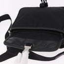 PRADA Shoulder Bag Nylon Black Silver Auth SW2639M-9