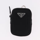 PRADA Shoulder Bag Nylon Black Silver Auth SW2639M-24