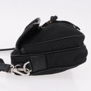 PRADA Shoulder Bag Nylon Black Silver Auth SW2639M-4
