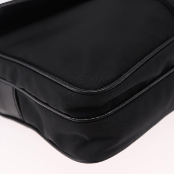 PRADA Shoulder Bag Nylon Black Silver Auth SW2639M