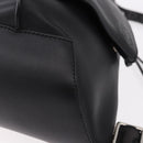 LOEWE Anton Sling Shoulder Bag Leather Black Silver Auth SW2640SM-14