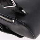 LOEWE Anton Sling Shoulder Bag Leather Black Silver Auth SW2640SM-15