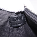 LOEWE Anton Sling Shoulder Bag Leather Black Silver Auth SW2640SM-18