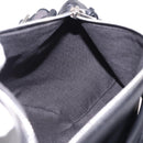 LOEWE Anton Sling Shoulder Bag Leather Black Silver Auth SW2640SM-19
