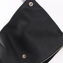 LOEWE Anton Sling Shoulder Bag Leather Black Silver Auth SW2640SM-23
