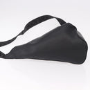 LOEWE Anton Sling Shoulder Bag Leather Black Silver Auth SW2640SM-4