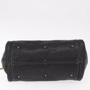Chloe Paddington Hand Bag Leather Black Gold Auth SW2641M-10