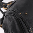 Chloe Paddington Hand Bag Leather Black Gold Auth SW2641M-13