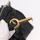 Chloe Paddington Hand Bag Leather Black Gold Auth SW2641M-16