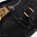 Chloe Paddington Hand Bag Leather Black Gold Auth SW2641M-18