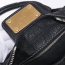 Chloe Paddington Hand Bag Leather Black Gold Auth SW2641M-19