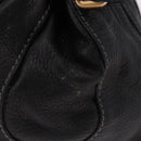Chloe Paddington Hand Bag Leather Black Gold Auth SW2641M-5