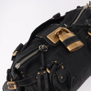Chloe Paddington Hand Bag Leather Black Gold Auth SW2641M-7