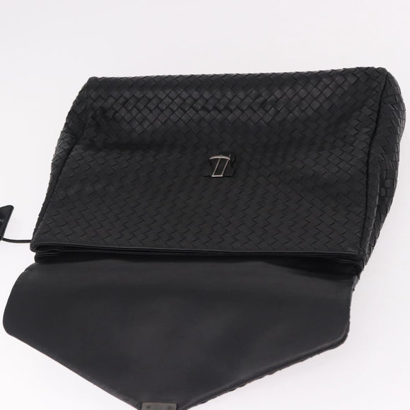 BOTTEGA VENETA INTRECCIATO Briefcase Leather Black 113095 Auth SW2642V