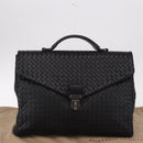 BOTTEGA VENETA INTRECCIATO Briefcase Leather Black 113095 Auth SW2642V-12