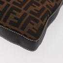 FENDI Zucca Canvas Celesia Shoulder Bag Brown Silver 8BT109 Auth SW2643V-11
