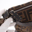 FENDI Zucca Canvas Celesia Shoulder Bag Brown Silver 8BT109 Auth SW2643V-14