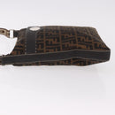 FENDI Zucca Canvas Celesia Shoulder Bag Brown Silver 8BT109 Auth SW2643V-5