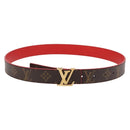 LOUIS VUITTON Monogram Ceinture LV Initials Belt Red LV Auth SW2645M-1