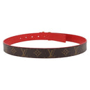 LOUIS VUITTON Monogram Ceinture LV Initials Belt Red LV Auth SW2645M-2