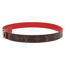 LOUIS VUITTON Monogram Ceinture LV Initials Belt Red LV Auth SW2645M-3