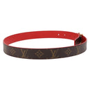 LOUIS VUITTON Monogram Ceinture LV Initials Belt Red LV Auth SW2645M-4