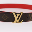 LOUIS VUITTON Monogram Ceinture LV Initials Belt Red LV Auth SW2645M-5