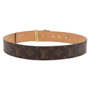 LOUIS VUITTON Monogram Ceinture LV Initials Belt LV Auth SW2646M-2