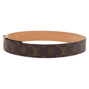 LOUIS VUITTON Monogram Ceinture LV Initials Belt LV Auth SW2646M-3