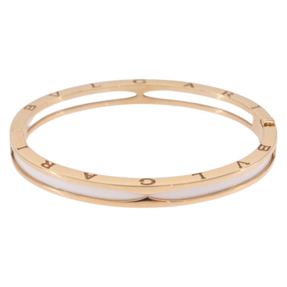 BVLGARI P-Zero One S Bracelet 750PG 26.18g Gold White Auth SW2647SM