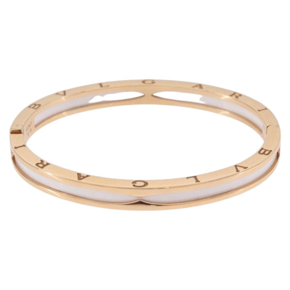 BVLGARI P-Zero One S Bracelet 750PG 26.18g Gold White Auth SW2647SM