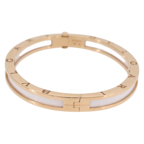 BVLGARI P-Zero One S Bracelet 750PG 26.18g Gold White Auth SW2647SM