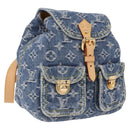LOUIS VUITTON Monogram Denim Sac A Dos PM Backpack Blue LV Auth SW2648SM-1
