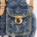 LOUIS VUITTON Monogram Denim Sac A Dos PM Backpack Blue LV Auth SW2648SM-17