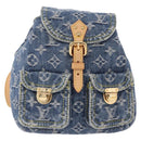 LOUIS VUITTON Monogram Denim Sac A Dos PM Backpack Blue LV Auth SW2648SM-2