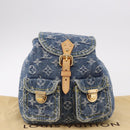 LOUIS VUITTON Monogram Denim Sac A Dos PM Backpack Blue LV Auth SW2648SM-30
