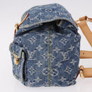 LOUIS VUITTON Monogram Denim Sac A Dos PM Backpack Blue LV Auth SW2648SM-4