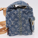 LOUIS VUITTON Monogram Denim Sac A Dos PM Backpack Blue LV Auth SW2648SM-5