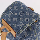 LOUIS VUITTON Monogram Denim Sac A Dos PM Backpack Blue LV Auth SW2648SM-6