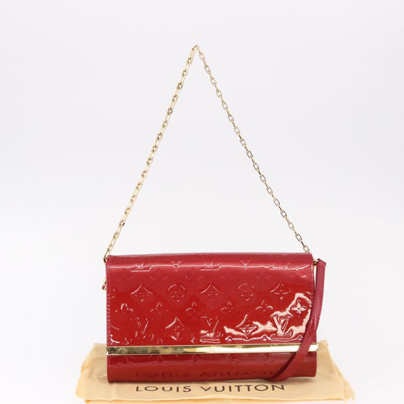 LOUIS VUITTON Monogram Vernis Clutch Ana Pomme D'amour M90095 LV Auth SW2650M