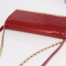 LOUIS VUITTON Monogram Vernis Clutch Ana Pomme D'amour M90095 LV Auth SW2650M-6